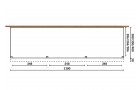 Aanbouwveranda Sublime plat dak - 1100 x 300 cm