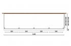 Aanbouwveranda Sublime plat dak - 1200 x 400 cm
