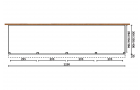 Aanbouwveranda Sublime plat dak - 1250 x 400 cm