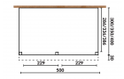 Aanbouwveranda Sublime plat dak - 500 x 300 cm