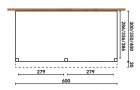 Aanbouwveranda Sublime plat dak - 600 x 300 cm