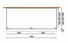 Aanbouwveranda Sublime plat dak - 700 x 400 cm