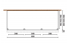 Aanbouwveranda Sublime plat dak - 800 x 300 cm
