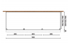 Aanbouwveranda Sublime plat dak - 900 x 400 cm
