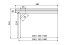 Aanbouwveranda Sublime plat dak - 1400 x 300 cm