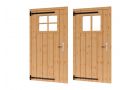 Douglas opgeklampte deur XL enkel (LD) met RAAM 1200x2129mm + kozijn 1334x2200mm