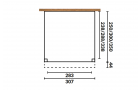 Aanbouwveranda Oblique schuin dak - 300 x 350 cm