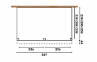 Aanbouwveranda Oblique schuin dak - 500 x 300 cm
