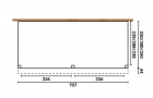 Aanbouwveranda Oblique schuin dak - 700 x 350 cm