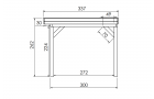 Buitenverblijf Sublime Plat dak - 300 x 300 cm