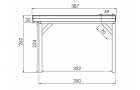 Buitenverblijf Sublime Plat dak - 400 x 350 cm