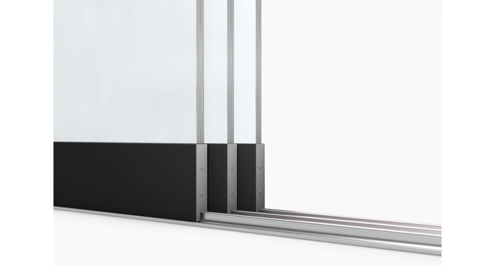 Glasschuifsysteem Comfort PLUS 3050x2000/2350 mm - Getint glas - 3-spoor