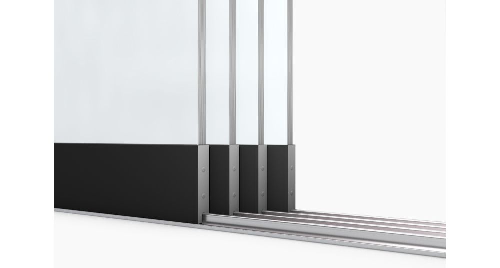 Glasschuifsysteem Comfort PLUS 4050x2000/2350 mm - Getint glas - 4-spoor