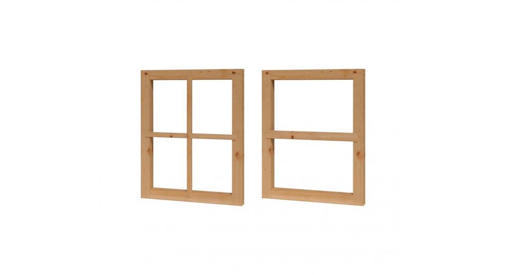 Douglas vast raam kozijnmaat 642x812mm + sponningmaat 592x762mm - Wit gegrond