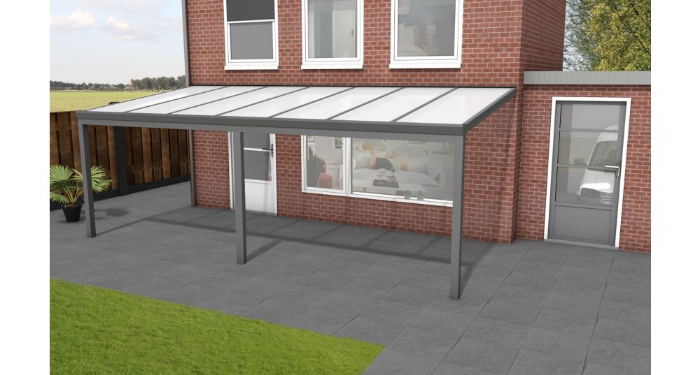 Aluminium aanbouwveranda Velvetline 700 x 250 cm - Polycarbonaat dak