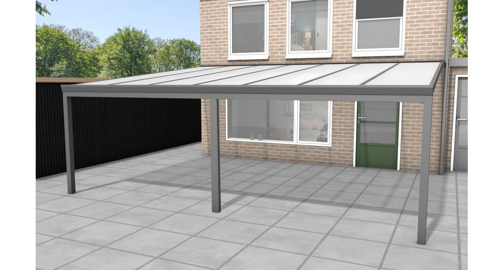 Aluminium aanbouwveranda Velvetline 700 x 400 cm - Polycarbonaat dak