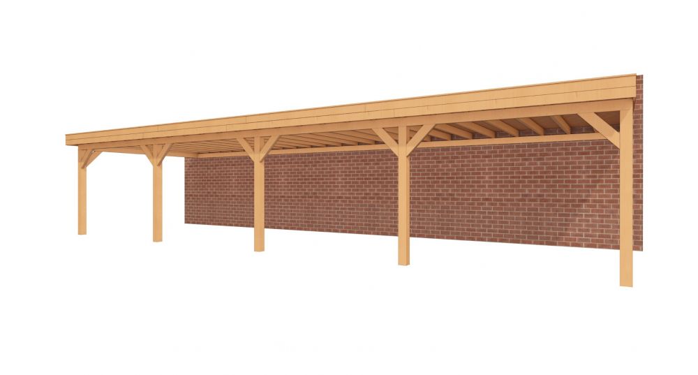 Aanbouwveranda Sublime plat dak - 1250 x 400 cm