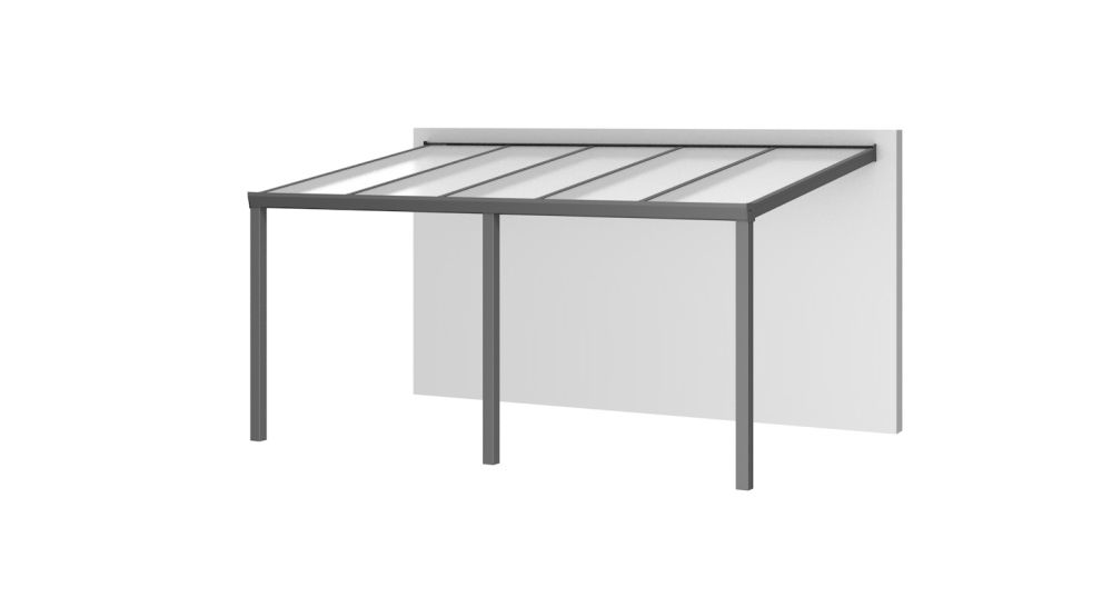 Aluminium aanbouwveranda Velvetline 500 x 250 cm - Polycarbonaat dak