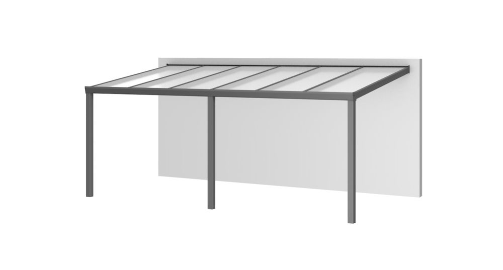 Aluminium aanbouwveranda Velvetline 600 x 250 cm - Polycarbonaat dak