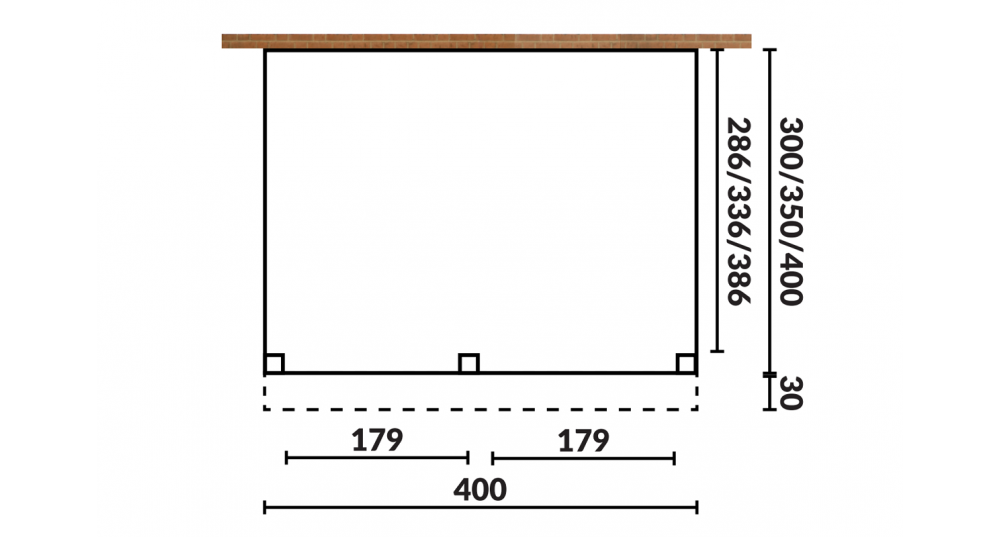 Aanbouwveranda Sublime plat dak - 400 x 400 cm