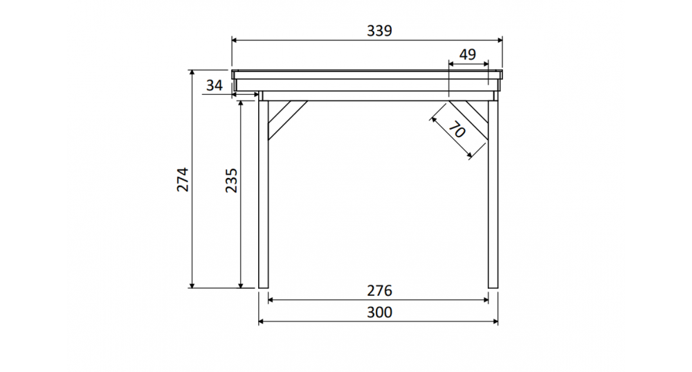 DHZ Buitenverblijf Easyline Platdak - 400 x 300 cm