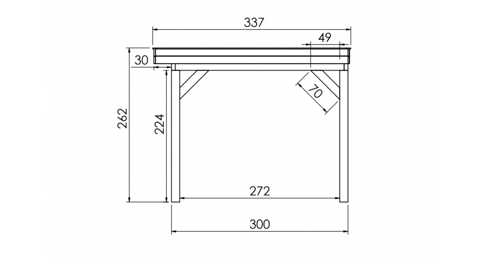 Buitenverblijf Sublime Plat dak - 300 x 300 cm