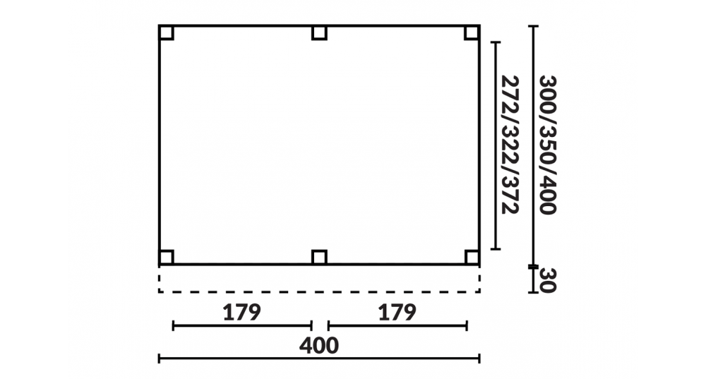 Buitenverblijf Sublime Plat dak - 400 x 300 cm