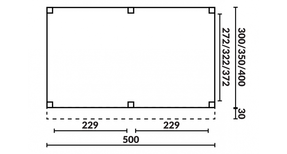 Buitenverblijf Sublime Plat dak - 500 x 400 cm