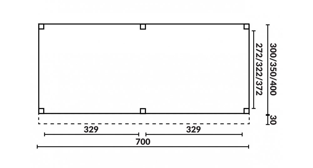 Buitenverblijf Sublime Plat dak - 700 x 400 cm