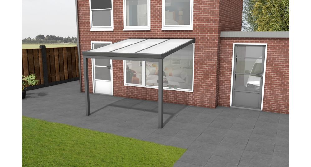 Aluminium aanbouwveranda Velvetline 300 x 300 cm - Polycarbonaat dak