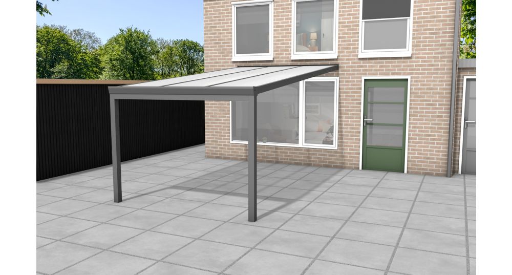 Aluminium aanbouwveranda Velvetline 300 x 400 cm - Polycarbonaat dak